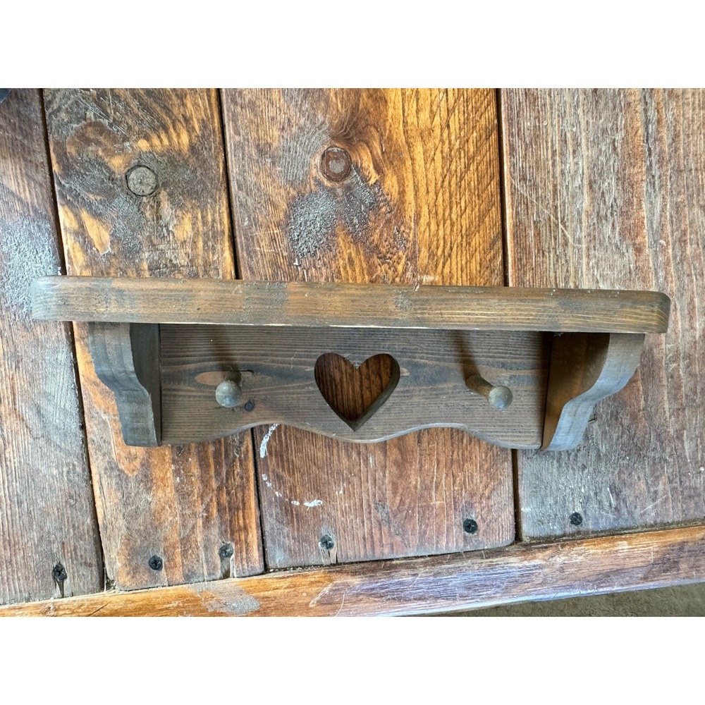 Cottage Core Heart Vintage Wood Shelf Granny Grandma Small Cute 90s 80s
